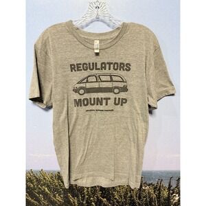 Women's M Grey  Regulators Mount Up Print Shirt Mini Van